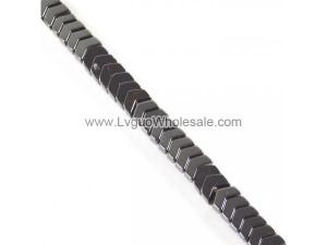 No Magnetic Hematite Bead, Letter V,Grade A, 8x8x4mm, Hole:Approx 1mm, Length:16 Inch, 105PCs/Strand, Sold By Strand